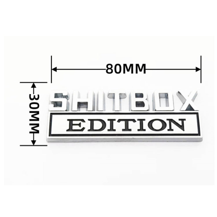 5pcs Car Body Rear Modification Badge Plate Label(Silver Red) - Decorative Sticker by buy2fix | Online Shopping UK | buy2fix