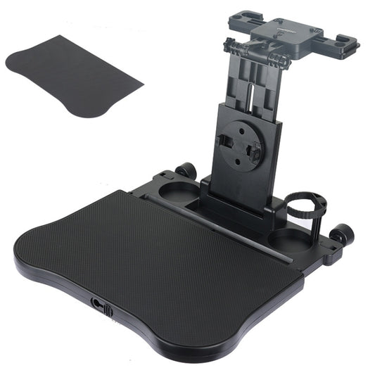 Car Seat Back Multifunctional Adjustable Travel Cup Table Computer Holder(A08 Black+Non-slip Pad) - Stowing Tidying by buy2fix | Online Shopping UK | buy2fix