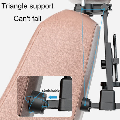 Car Seat Back Multifunctional Adjustable Travel Cup Table Computer Holder(A08 Black+Non-slip Pad) - Stowing Tidying by buy2fix | Online Shopping UK | buy2fix