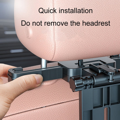 Car Seat Back Multifunctional Adjustable Travel Cup Table Computer Holder(A08 Black+Non-slip Pad) - Stowing Tidying by buy2fix | Online Shopping UK | buy2fix
