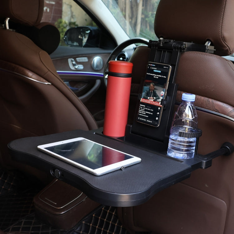Car Seat Back Multifunctional Adjustable Travel Cup Table Computer Holder(A08 Black+Non-slip Pad) - Stowing Tidying by buy2fix | Online Shopping UK | buy2fix