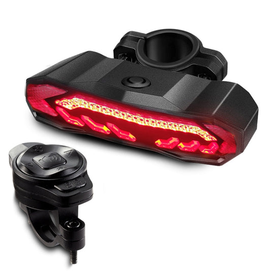 SF31 Bicycle Smart Brake Taillight USB Alerter Night Ride Ride Mountain Vehicle Turn LED Taillights(Black) by buy2fix
