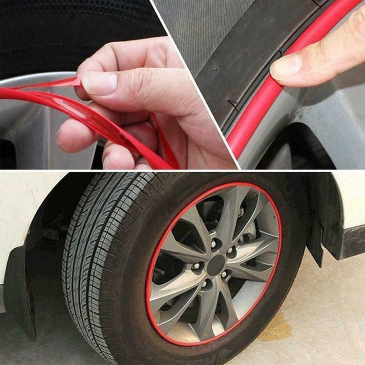 8m/roll Car Wheel General Sticker Modified Protection Sticker Anti-collision Strip(Red) by buy2fix