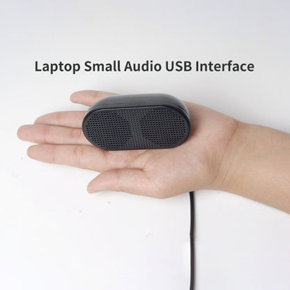 5002 USB Sound Card Computer Small Speakers Mini Desktop Audio(Black) by buy2fix