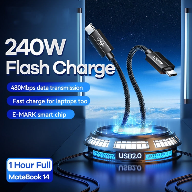 Remax  RC-C035 Dual USB-C / Type-C USB2.0  240W Fast Charging Data Cable, Length:1m - USB-C & Type-C Cable by REMAX | Online Shopping UK | buy2fix