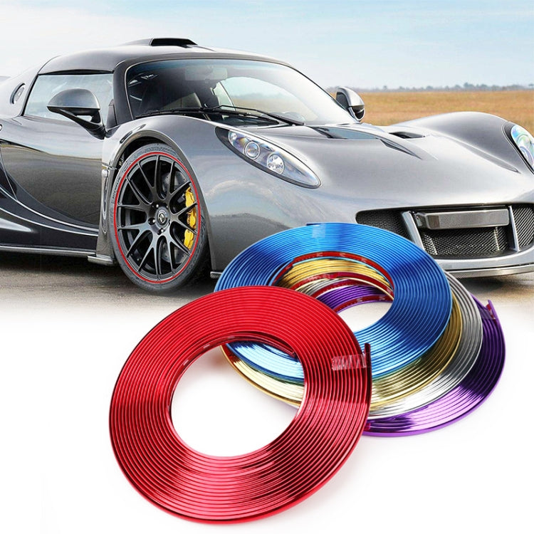 W12 8m/roll Car Universal Reflective Wheel Electroplating Decorative Strip(Silver) - Decorative Strip by buy2fix | Online Shopping UK | buy2fix