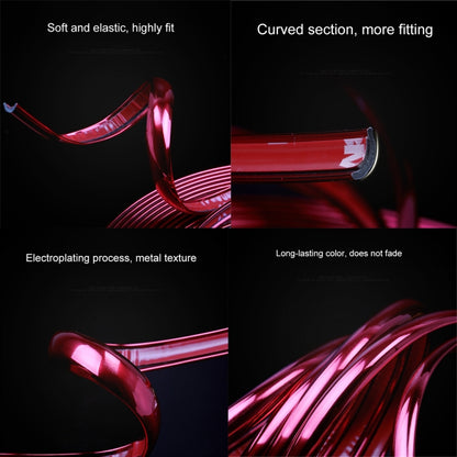 W12 8m/roll Car Universal Reflective Wheel Electroplating Decorative Strip(Purple) - Decorative Strip by buy2fix | Online Shopping UK | buy2fix