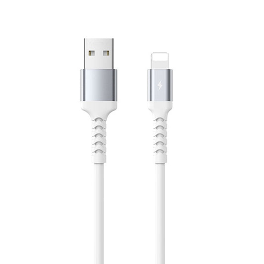 REMAX RC-C008  USB To 8 Pin 2.4A TPE Soft Anti-breakage Data Cable,Length 1m(White) - Normal Style Cable by REMAX | Online Shopping UK | buy2fix