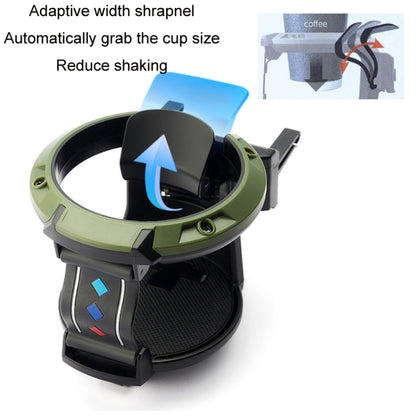 Car Air Conditioner Air Outlet Water Cup Holder Ashtray With Hook(Black Green) - Car Drink Holders by buy2fix | Online Shopping UK | buy2fix