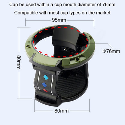 Car Air Conditioner Air Outlet Water Cup Holder Ashtray With Hook(Black Green) - Car Drink Holders by buy2fix | Online Shopping UK | buy2fix