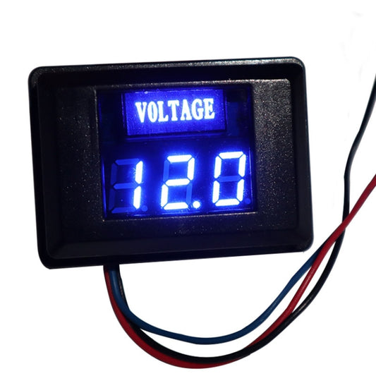 DES-2 Car Battery Voltage Meter DC LED Digital Display 12V Motorcycle RV Yacht Voltage Meter Detector(Blue) - Current & Voltage Tester by buy2fix | Online Shopping UK | buy2fix