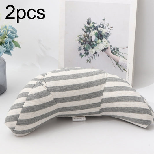 2pcs Children Neck Headrest Comfortable Shoulder Cover Car Neck Guard Pillow(Gray Stripe) - Seat Accessories by buy2fix | Online Shopping UK | buy2fix