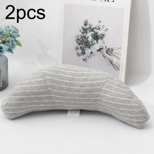 2pcs Children Neck Headrest Comfortable Shoulder Cover Car Neck Guard Pillow(Gray Strip) - Seat Accessories by buy2fix | Online Shopping UK | buy2fix
