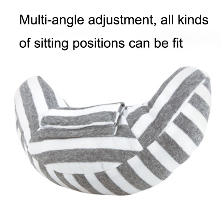 2pcs Children Neck Headrest Comfortable Shoulder Cover Car Neck Guard Pillow(Brown Stripe) - Seat Accessories by buy2fix | Online Shopping UK | buy2fix
