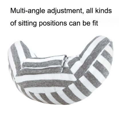 2pcs Children Neck Headrest Comfortable Shoulder Cover Car Neck Guard Pillow(Brown Stripe) - Seat Accessories by buy2fix | Online Shopping UK | buy2fix
