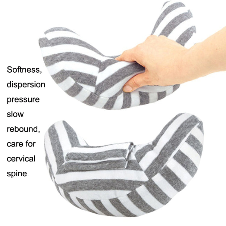 2pcs Children Neck Headrest Comfortable Shoulder Cover Car Neck Guard Pillow(Brown Stripe) - Seat Accessories by buy2fix | Online Shopping UK | buy2fix