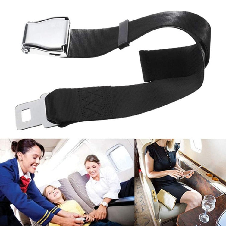 Two Point Aircraft Buckle Adjustable Seat Belt Extended Band(Black) - Seat Belts & Padding by buy2fix | Online Shopping UK | buy2fix