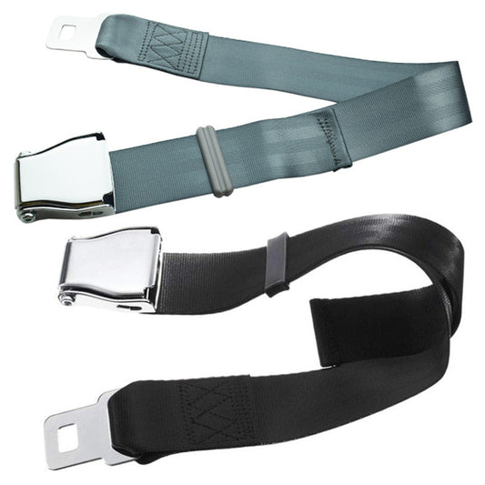 Two Point Aircraft Buckle Adjustable Seat Belt Extended Band(Gray) - Seat Belts & Padding by buy2fix | Online Shopping UK | buy2fix