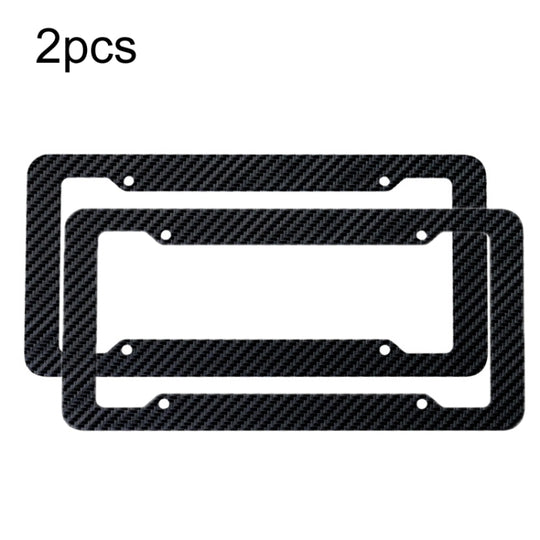 Cadre de plaque d'immatriculation en Fiber de carbone, 2 pièces, fournitures de Modification de voiture