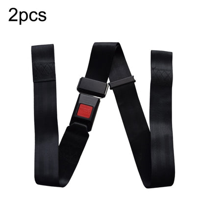 2pcs B7 Free Installation Motorcycle / Stretcher / Electric Wheelchair Seat Belt(Black) - Seat Belts & Padding by buy2fix | Online Shopping UK | buy2fix