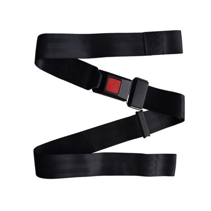 2pcs B7 Free Installation Motorcycle / Stretcher / Electric Wheelchair Seat Belt(Black) - Seat Belts & Padding by buy2fix | Online Shopping UK | buy2fix