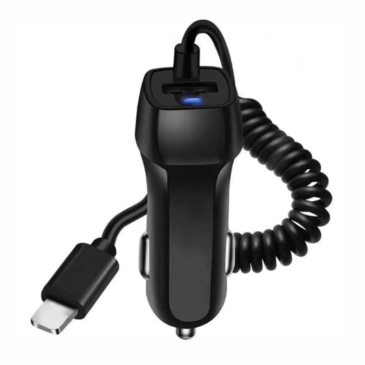 522AL Fast Charging With Cable Car Charging, Output Interface: 8 Pin (Black) - Car Charger by buy2fix | Online Shopping UK | buy2fix