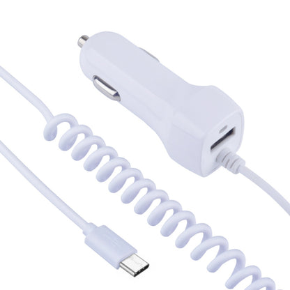 522AL Fast Charging With Cable Car Charging, Output Interface: Type-C/USB-C (White) - Car Charger by buy2fix | Online Shopping UK | buy2fix
