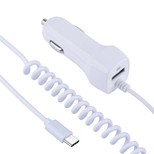 522AL Fast Charging With Cable Car Charging, Output Interface: Type-C/USB-C (White) - Car Charger by buy2fix | Online Shopping UK | buy2fix