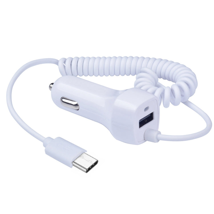 522AL Fast Charging With Cable Car Charging, Output Interface: Type-C/USB-C (White) - Car Charger by buy2fix | Online Shopping UK | buy2fix