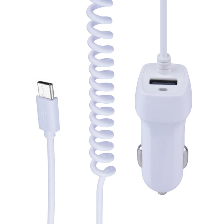 522AL Fast Charging With Cable Car Charging, Output Interface: Type-C/USB-C (White) - Car Charger by buy2fix | Online Shopping UK | buy2fix
