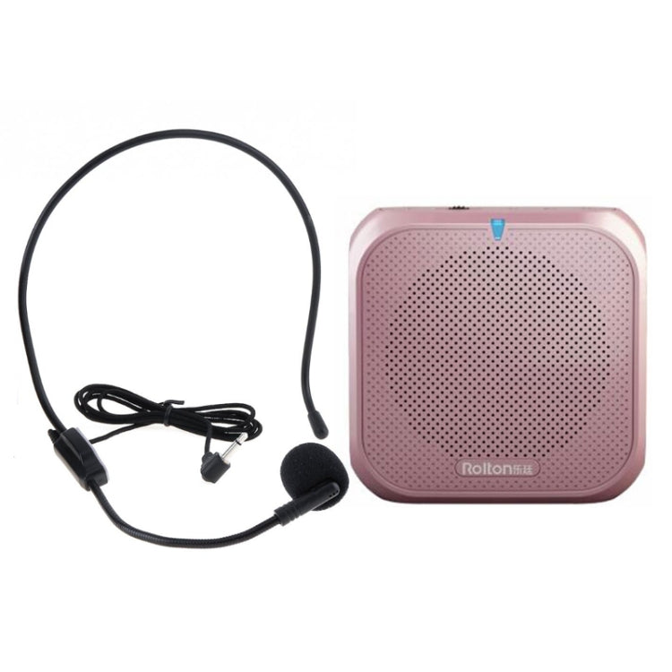 Rolton K400 Mini Audio Speaker Megaphone Voice Amplifier  Support FM Radio TF MP3(Rose Gold) - Microphone by Rolton | Online Shopping UK | buy2fix