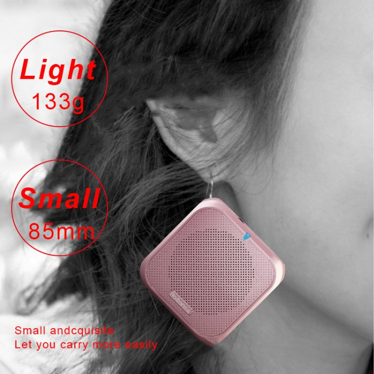 Rolton K400 Mini Audio Speaker Megaphone Voice Amplifier  Support FM Radio TF MP3(Rose Gold) - Microphone by Rolton | Online Shopping UK | buy2fix