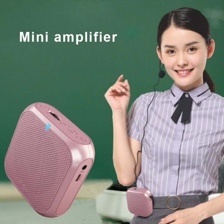 Rolton K400 Mini Audio Speaker Megaphone Voice Amplifier  Support FM Radio TF MP3(Rose Gold) - Microphone by Rolton | Online Shopping UK | buy2fix