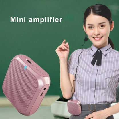 Rolton K400 Mini Audio Speaker Megaphone Voice Amplifier  Support FM Radio TF MP3(Rose Gold) - Microphone by Rolton | Online Shopping UK | buy2fix