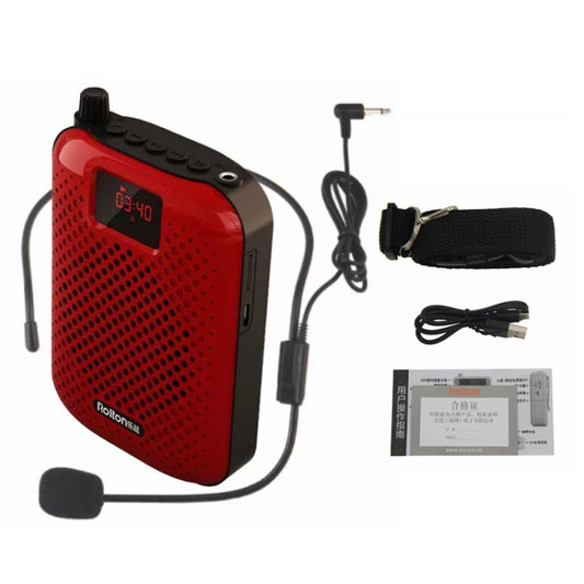 Rolton K500 Bluetooth Audio Speaker Megaphone Voice Amplifier Support FM TF Recording(Red) - Microphone by Rolton | Online Shopping UK | buy2fix
