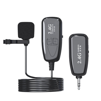 2.4G Bluetooth Wireless Lavalier Noise Canceling Live Microphone(Black) - Microphone by buy2fix | Online Shopping UK | buy2fix