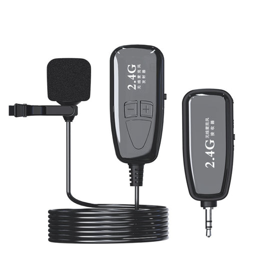 2.4G Bluetooth Wireless Lavalier Noise Canceling Live Microphone(Black) - Microphone by buy2fix | Online Shopping UK | buy2fix