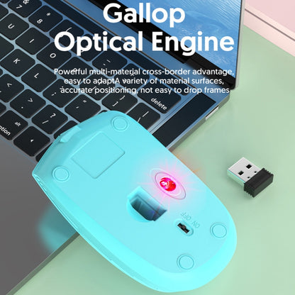 811 3 Keys Laptop Mini Wireless Mouse Portable Optical Mouse, Spec: Double Model (Pink) by buy2fix