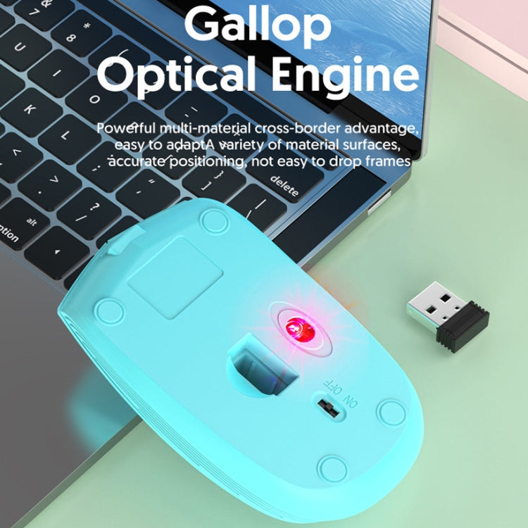 811 3 Keys Laptop Mini Wireless Mouse Portable Optical Mouse, Spec: Battery Version (Blue) by buy2fix