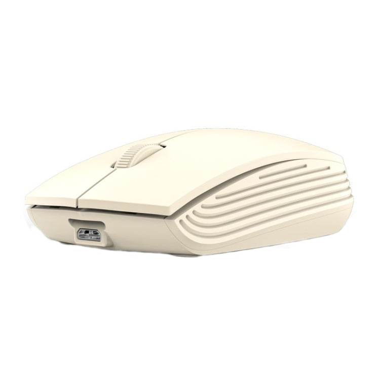 811 3 Keys Laptop Mini Wireless Mouse Portable Optical Mouse, Spec: Battery Version (Beige) by buy2fix