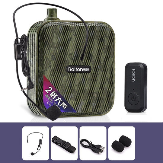 Rolton K600 7.4V Bluetooth haut-parleur audio sans fil amplificateur vocal mégaphone avec émetteur (vert)