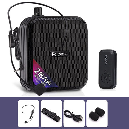 Rolton K600 7.4V Bluetooth Wireless Audio Speaker Megaphone Voice Amplifier With Transmitter(Black) by buy2fix