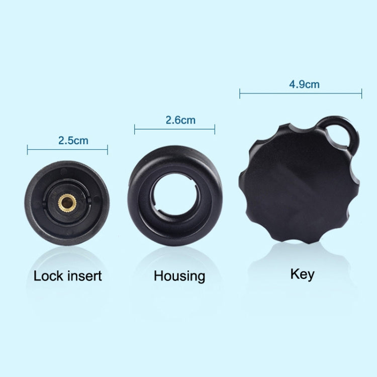 M6 Copper Nut Ant-theft Knob Motorcycle Mobile Phone Navigation Bracket Ant-theft Accessories(Black) - Holder by buy2fix | Online Shopping UK | buy2fix