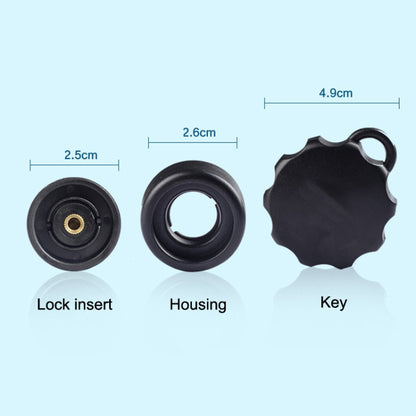 M6 Copper Nut Ant-theft Knob Motorcycle Mobile Phone Navigation Bracket Ant-theft Accessories(Black) - Holder by buy2fix | Online Shopping UK | buy2fix