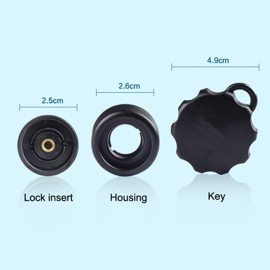 M6 Copper Nut Ant-theft Knob Motorcycle Mobile Phone Navigation Bracket Ant-theft Accessories(Black) - Holder by buy2fix | Online Shopping UK | buy2fix