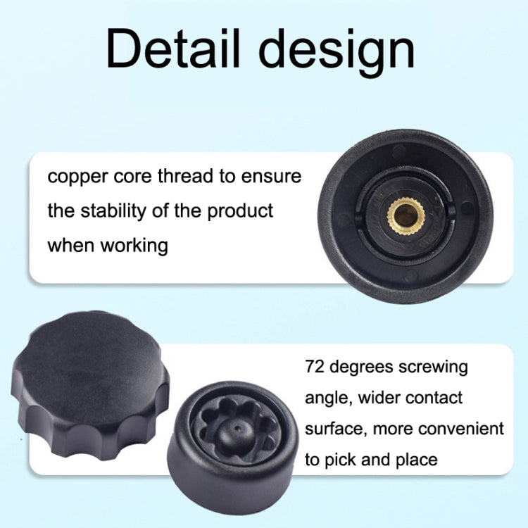 M6 Copper Nut Ant-theft Knob Motorcycle Mobile Phone Navigation Bracket Ant-theft Accessories(Black) - Holder by buy2fix | Online Shopping UK | buy2fix