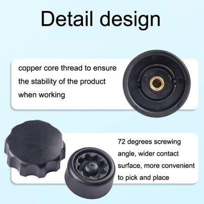 M6 Copper Nut Ant-theft Knob Motorcycle Mobile Phone Navigation Bracket Ant-theft Accessories(Black) - Holder by buy2fix | Online Shopping UK | buy2fix