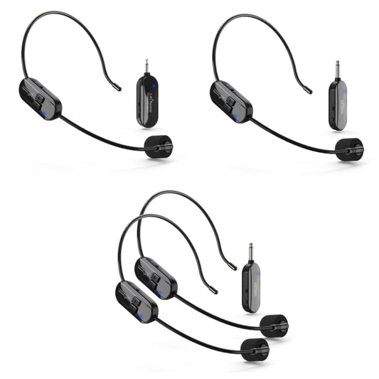 1 for 1 6.35mm Interface Wireless Head-Mounted Condenser Microphone Anti-Howling Loudspeaker - Microphone by buy2fix | Online Shopping UK | buy2fix