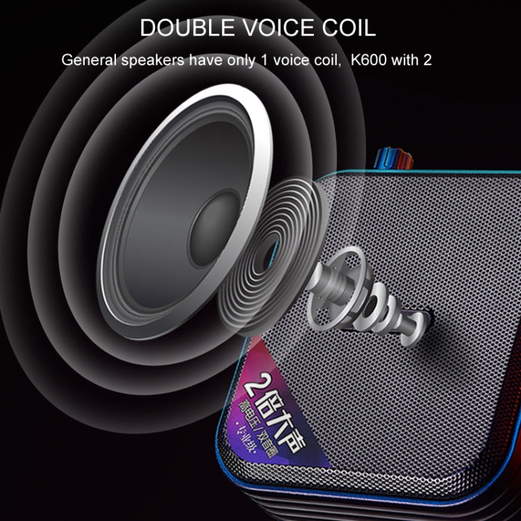 Rolton K600 7.4V Bluetooth Audio Speaker Megaphone Voice Amplifier Without Transmitter(Black) by Rolton