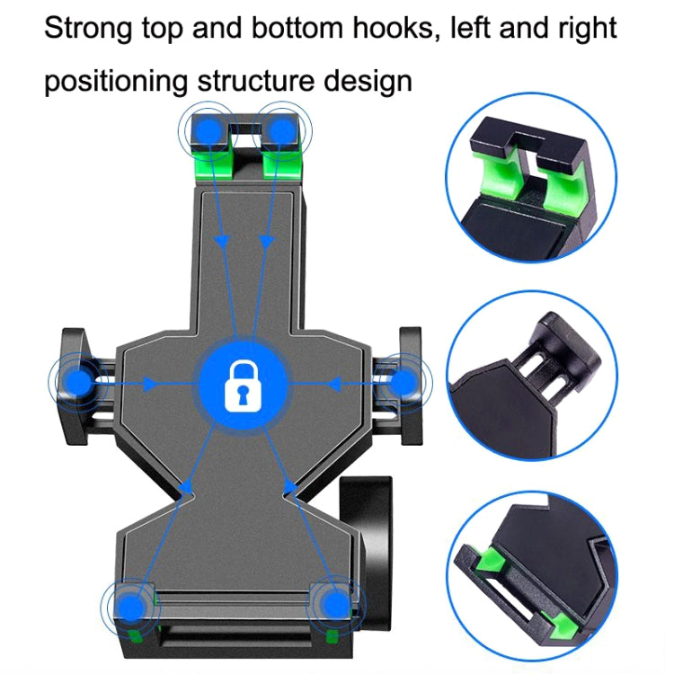 A04 Metal Motorcycle Mobile Phone Navigation Bracket Bicycle Frame Multifunctional Car Fixed Clamp(M8 Ball Header Installation Model) - Holder by buy2fix | Online Shopping UK | buy2fix
